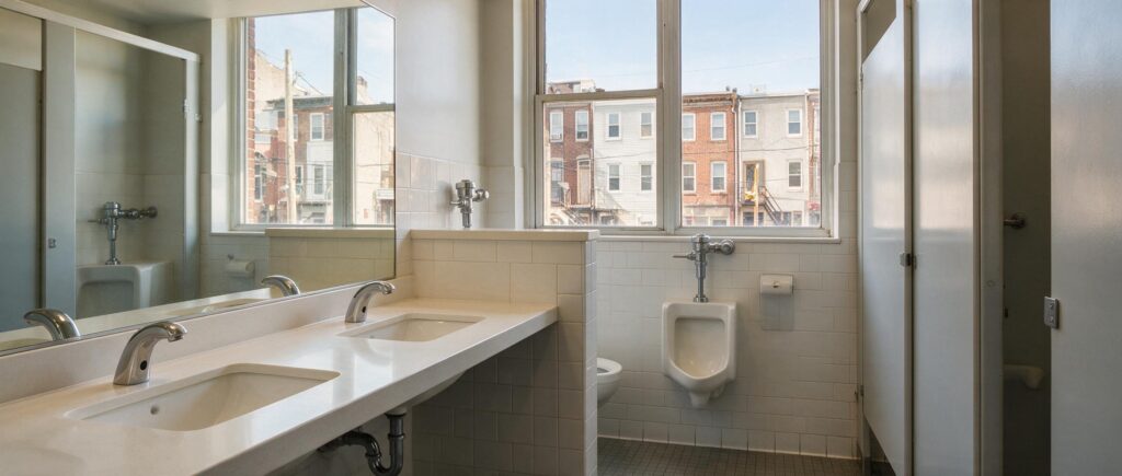 Commercial Flushometers & Sensor Faucets for a realistic Center City property